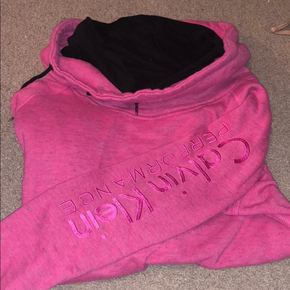 Calvin Klein pink and gray sweat shirt